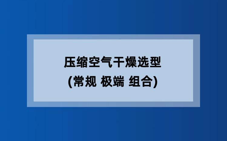 压缩空气干燥选型(常规 极端 组合) 压缩空气干燥选型(常规 极端 组合)